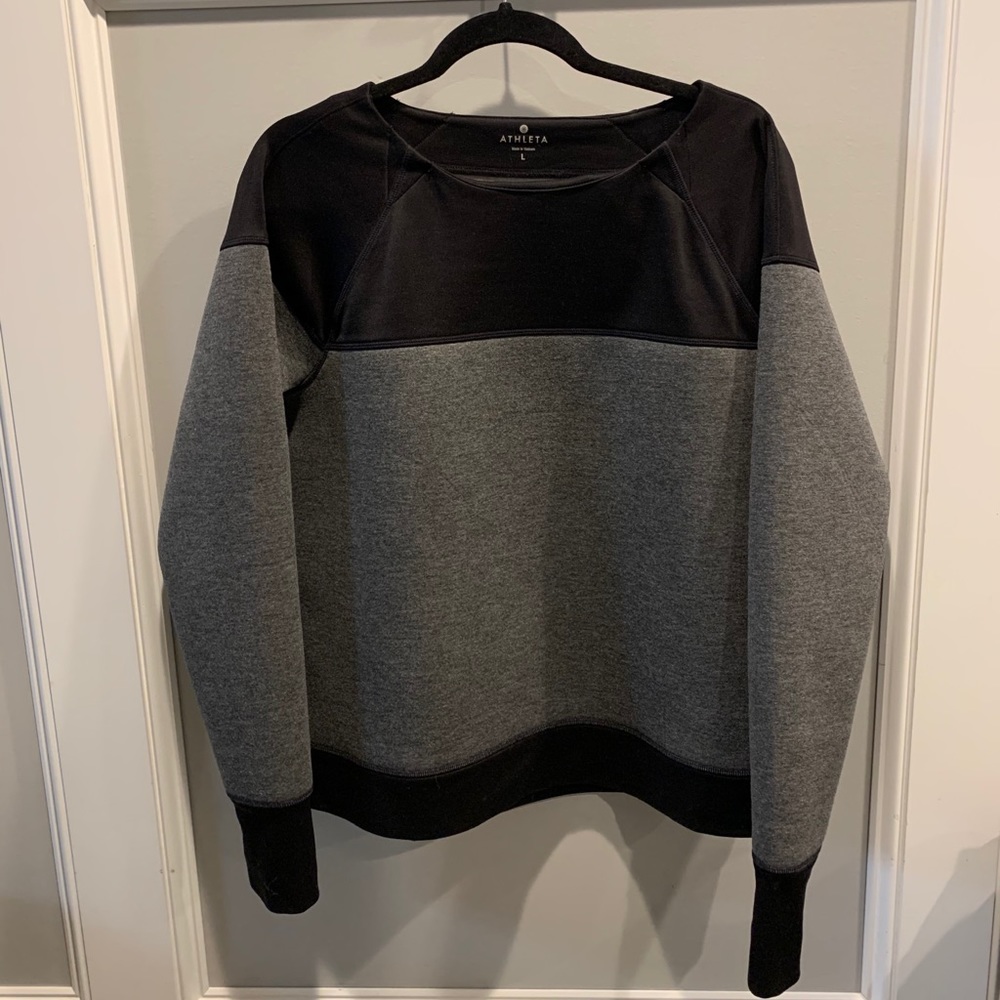 Athleta Fuse Sweatshirt gray and black